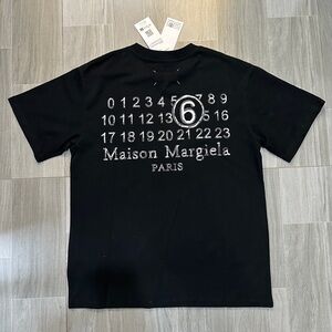 Maison Martin Margiela Black Numeric Print Tee
